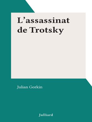 cover image of L'assassinat de Trotsky